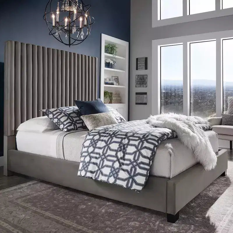 Queen-Bett – Grau