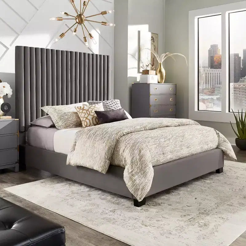 Queen-Bett – Grau