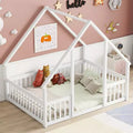MAYEERTY Full Bed Frame Soft-Close Drawers No Box Spring Needed Solid Pine Wood