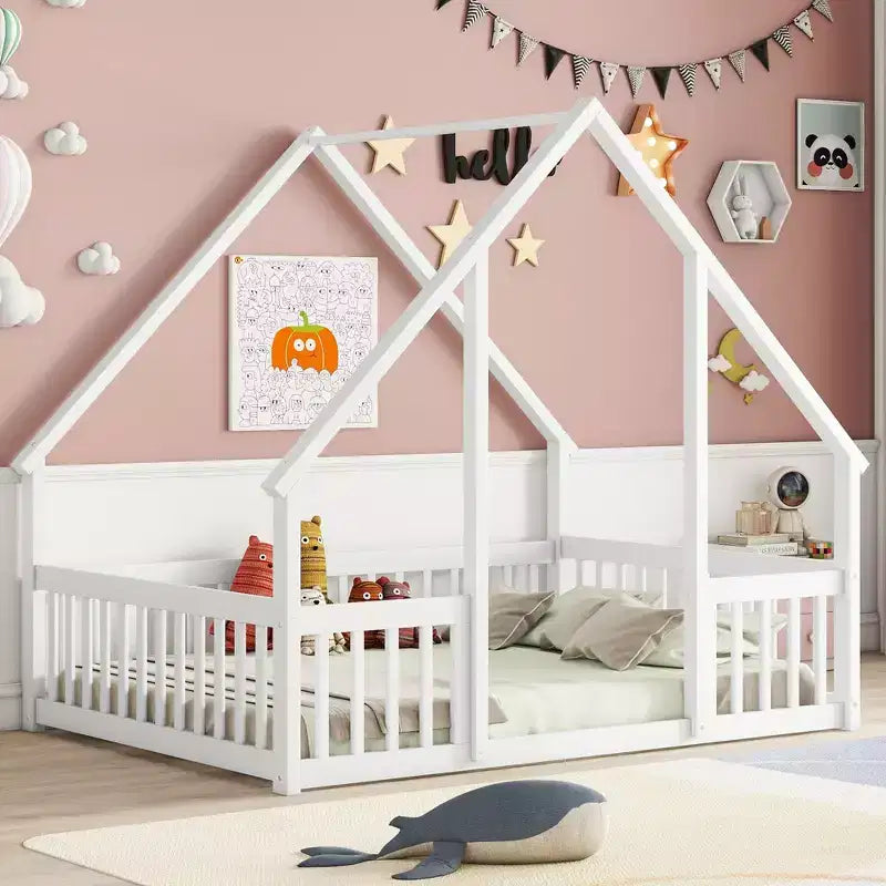 Bettgestell mit Soft-Close-Schubladen, kein Boxspringbett erforderlich, massives Kiefernholz