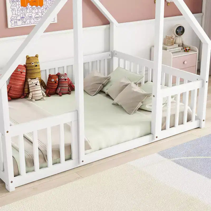 Bettgestell mit Soft-Close-Schubladen, kein Boxspringbett erforderlich, massives Kiefernholz