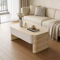 GDFStudio Swann Modern Wood Lift-Top Coffee Table with Fluted Panels and Storage Drawers