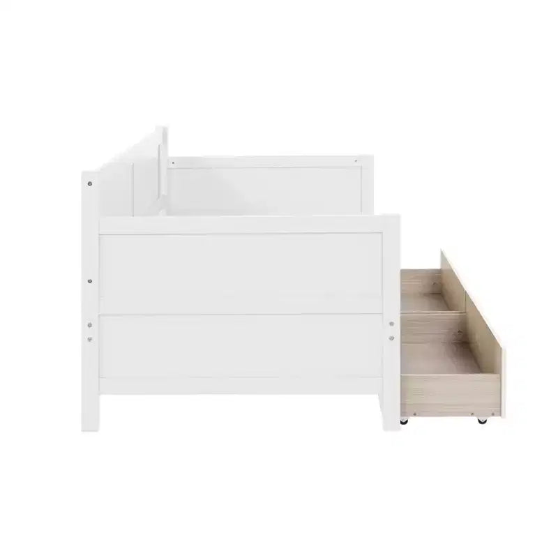 Queensize-Bettrahmen Sanft schließende Schubladen Massives Kautschukholz Kein Boxspringbett erforderlich
