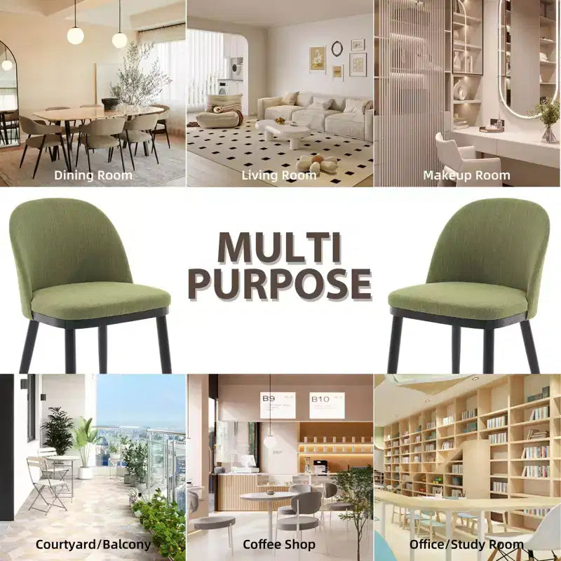 Gepolsterte Esszimmerstühle, moderner Stoff, hohe Rückenlehne, tiefer Sitz, Holzbeine, hohle Küchenstühle für das Esszimmer