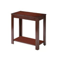 HomeRoots 24 Brown End Table With Shelf