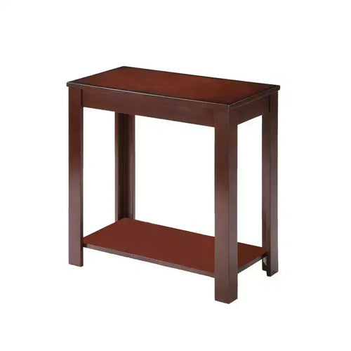 HomeRoots 24 Brown End Table With Shelf