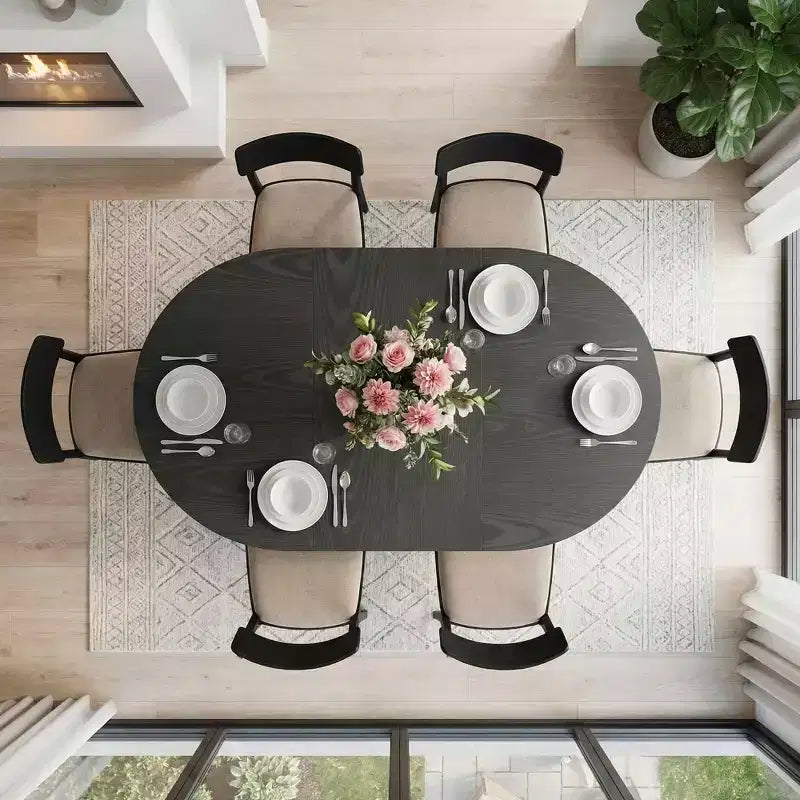 63" Esstisch im Landhausstil, einfache Montage & vielseitiger Heimarbeitsplatz