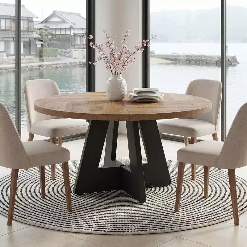 63" Esstisch im Bauernhaus-Stil, einfache Montage und vielseitige Home-Workstation