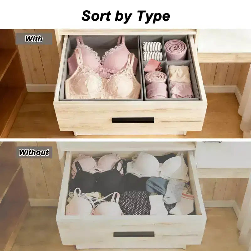 Schubladen-Organizer für Kleidung, Kommoden-Boxen für Babykleidung, Unterwäsche, BHs & Socken, faltbares Material