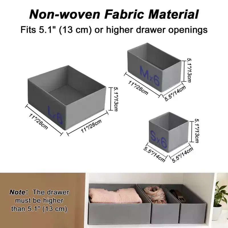 Schubladen-Organizer für Kleidung, Kommoden-Boxen für Babykleidung, Unterwäsche, BHs & Socken, faltbares Material
