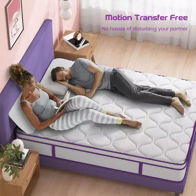 10 Euro Top Memory Foam Federkern-Hybridmatratze – Kompatibel mit Plattformbett, Boxspring oder Lattenrost