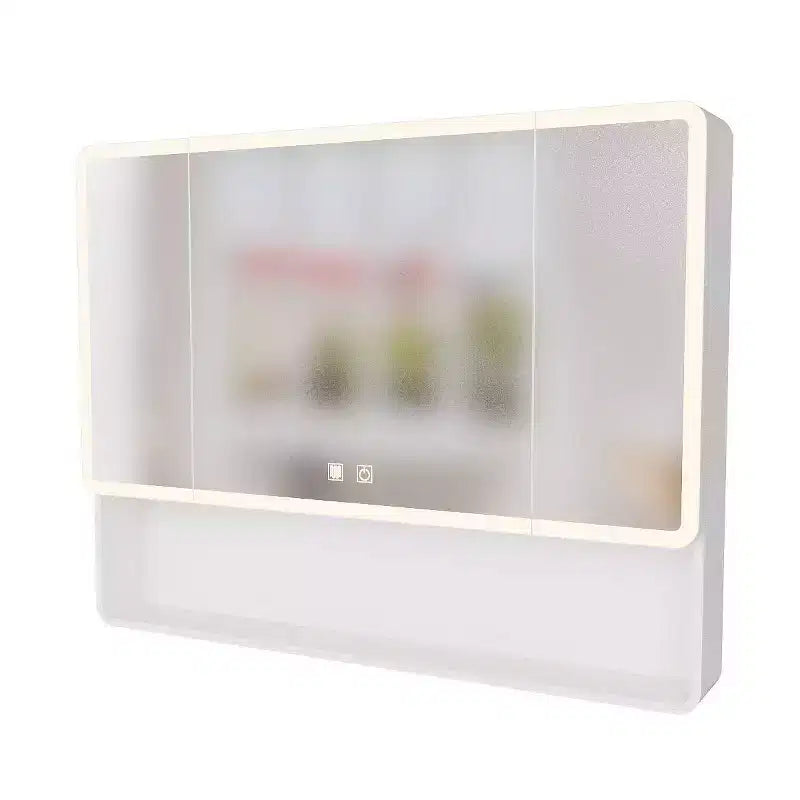 35 Zoll B x 28 Zoll H Aluminium-Spiegelschrank mit Beleuchtung, Antibeschlag, einfache Installation
