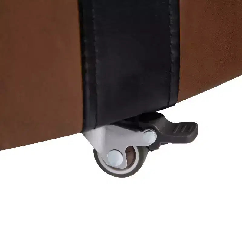 29 Runder Aufbewahrungshocker mit Rollen, zwei wendbaren Deckeln, gepolsterter moderner Couchtisch für das Wohnzimmer