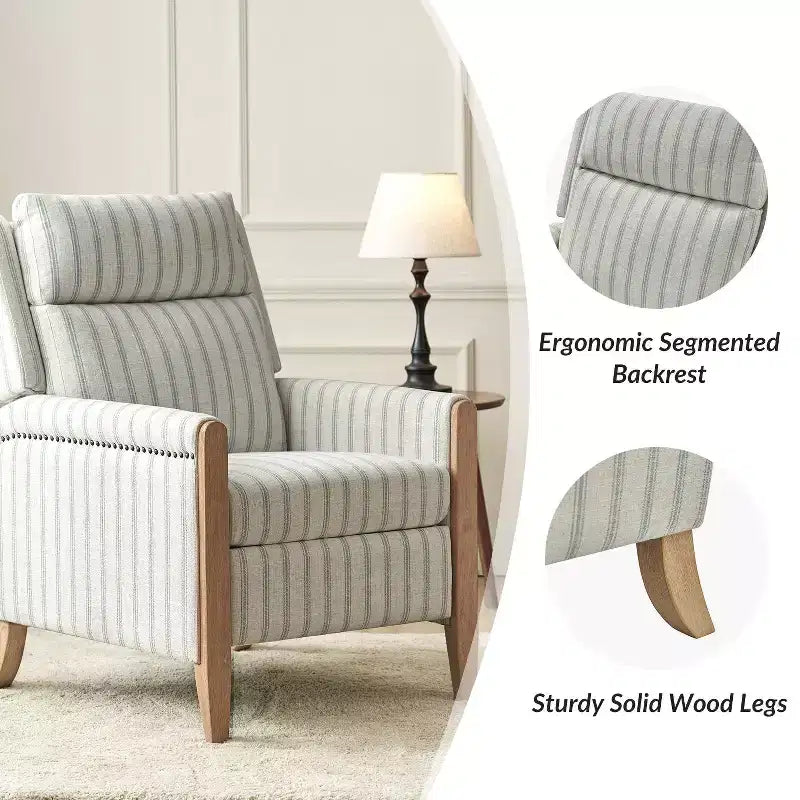 Gepolsterter Relaxsessel mit Push-Back-Funktion - BEIGE