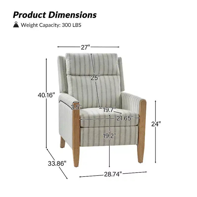 Gepolsterter Relaxsessel mit Push-Back-Funktion - BEIGE
