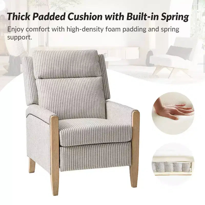 Gepolsterter Relaxsessel mit Push-Back-Funktion - BEIGE