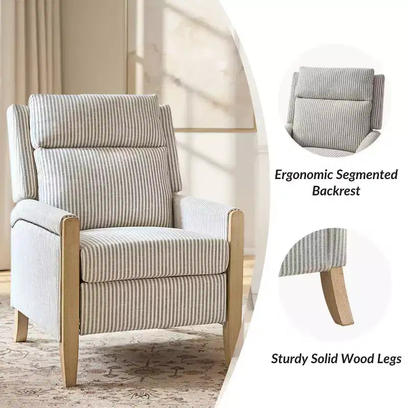 Gepolsterter Relaxsessel mit Push-Back-Funktion - BEIGE