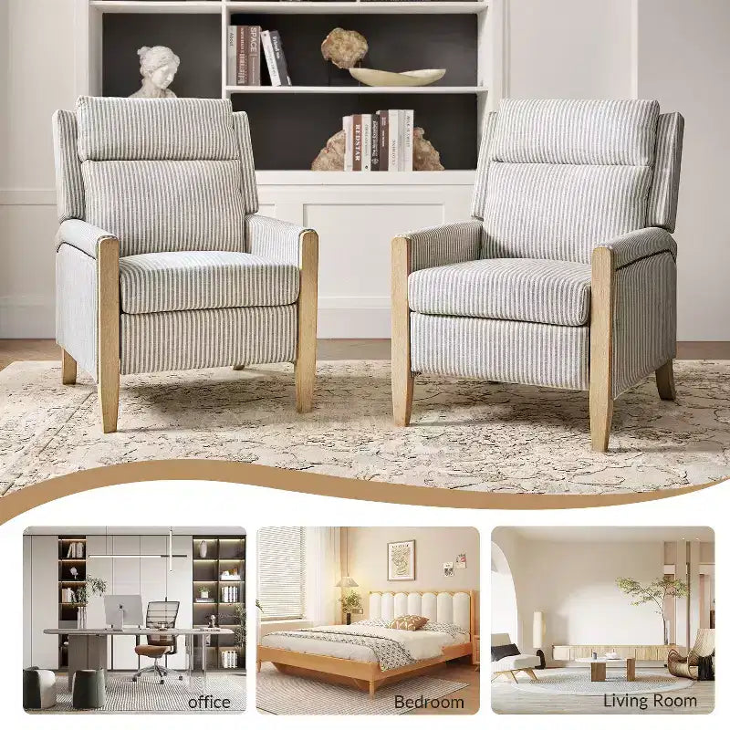 Gepolsterter Relaxsessel mit Push-Back-Funktion - BEIGE