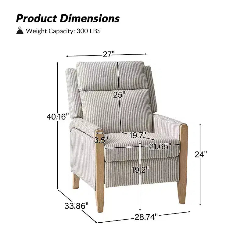 Gepolsterter Relaxsessel mit Push-Back-Funktion - BEIGE
