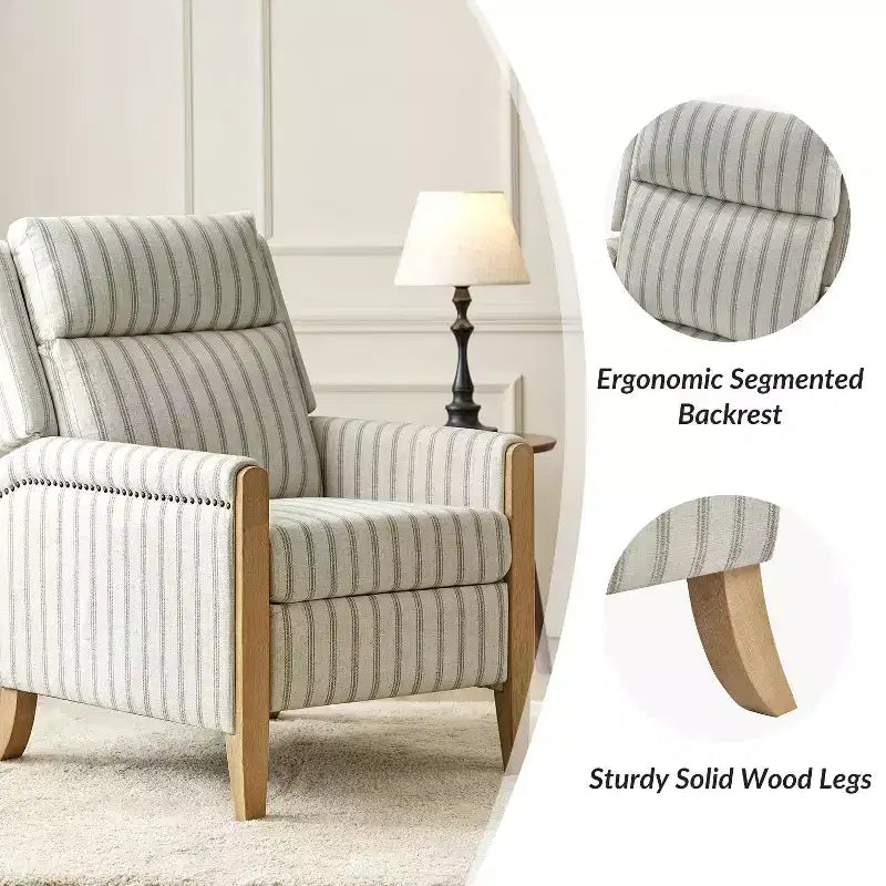Gepolsterter Relaxsessel mit Push-Back-Funktion - BEIGE