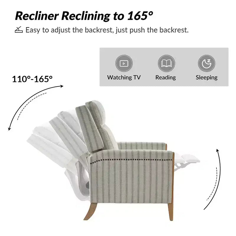 Gepolsterter Relaxsessel mit Push-Back-Funktion - BEIGE