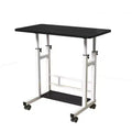 Mobile Standing Desk with Wheels C Adjustable Height Rolling Workstation, Lockable Casters & Storage Basket, Finish for Home Office